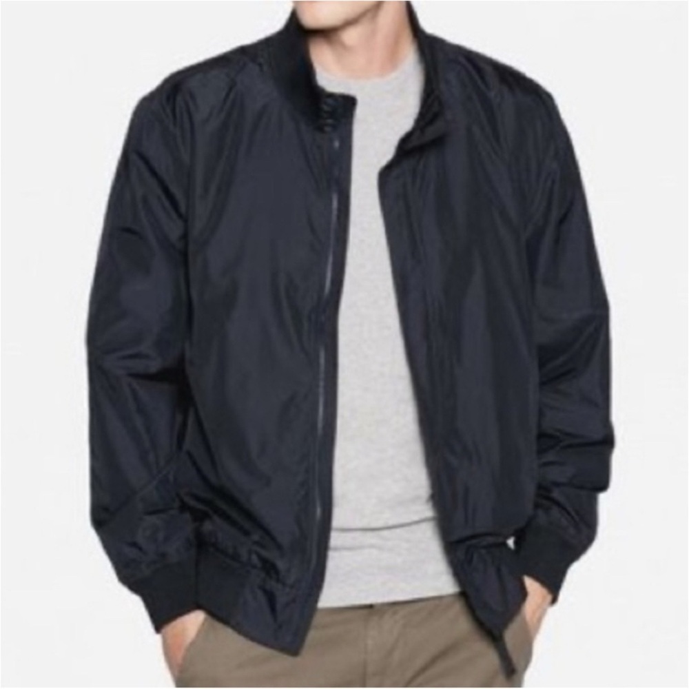 EVERLANE Men's Black Casual Streetwear Lightweight Bomber Jacket in Black Size S